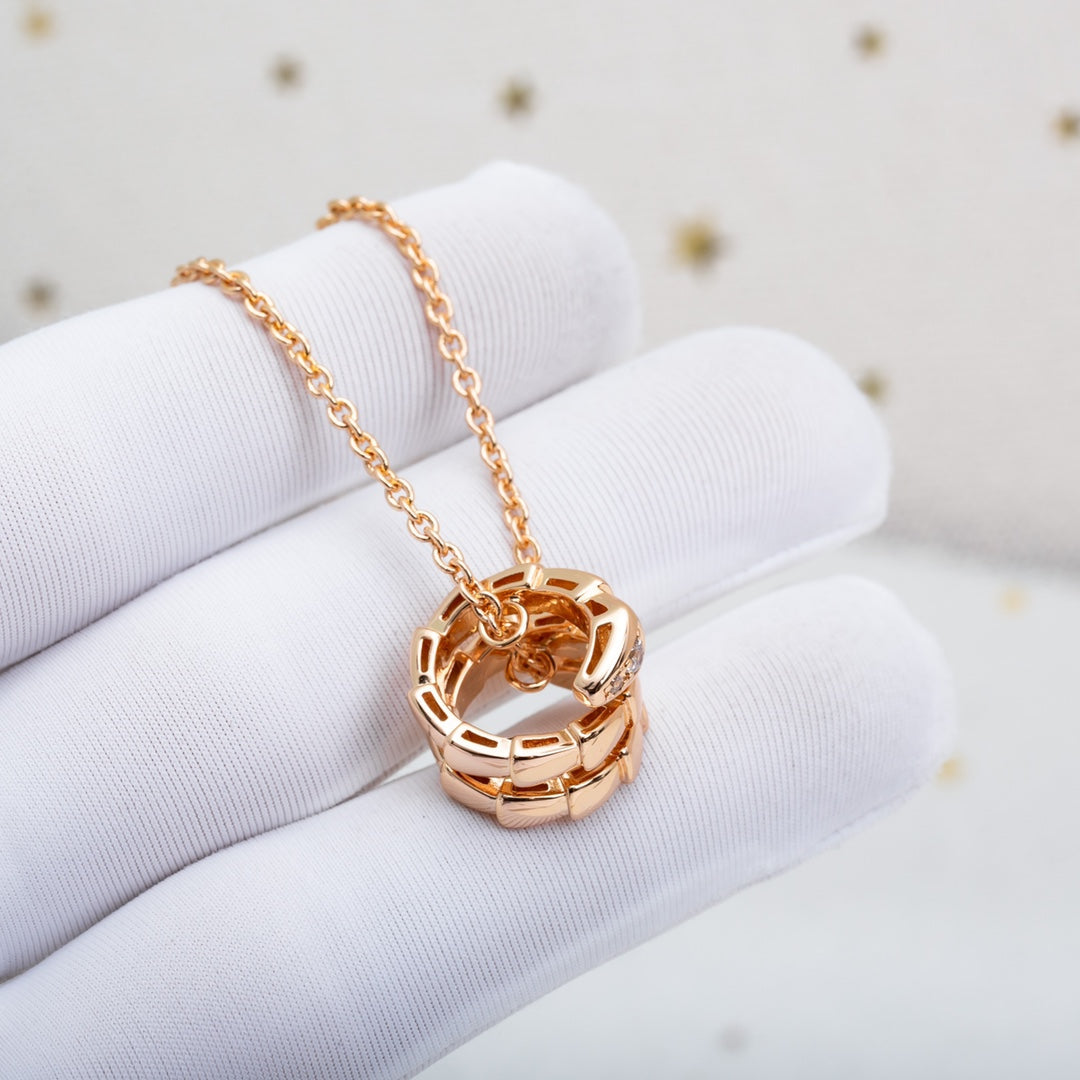 [Stars Jewelry]SERPENTI PINK GOLD NECKLACE DIAMOND