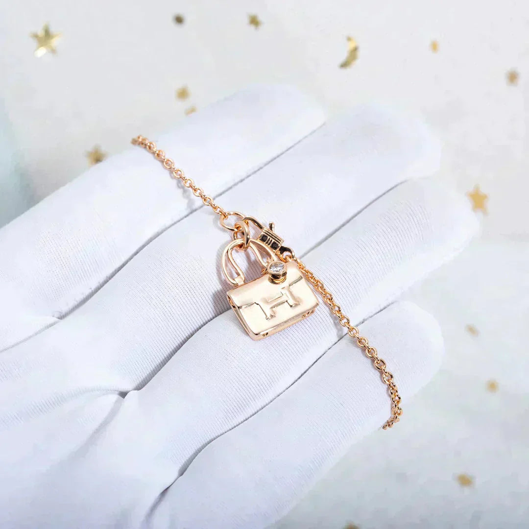 [Stars Jewelry]AMULETTE PEDANT ROSE GOLD NECKLACE