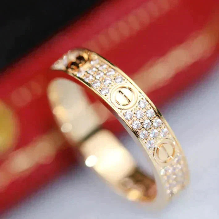 [Stars Jewelry]LOVE RING 3.6MM DIAMOND PAVED