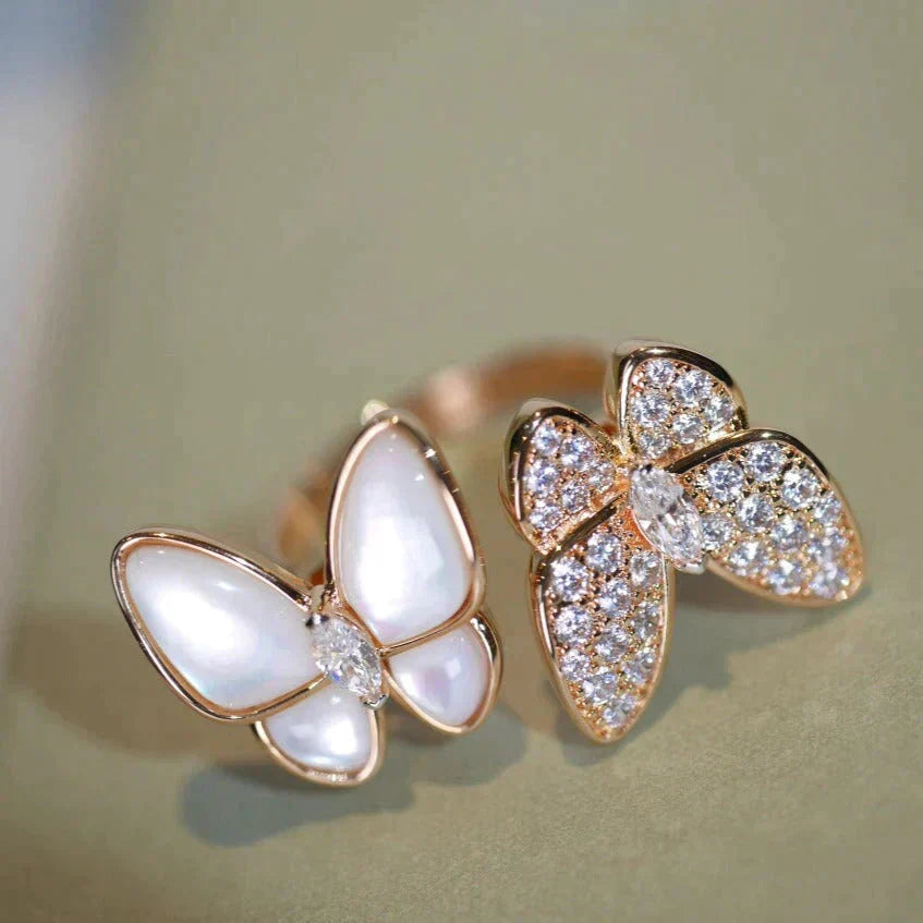 [Stars Jewelry]TWIN BUTTERFLY DIAMOND MOP RING