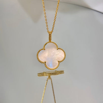 [Stars Jewelry]CLOVER 25MM MOP LARGE PENDANT NECKLACE