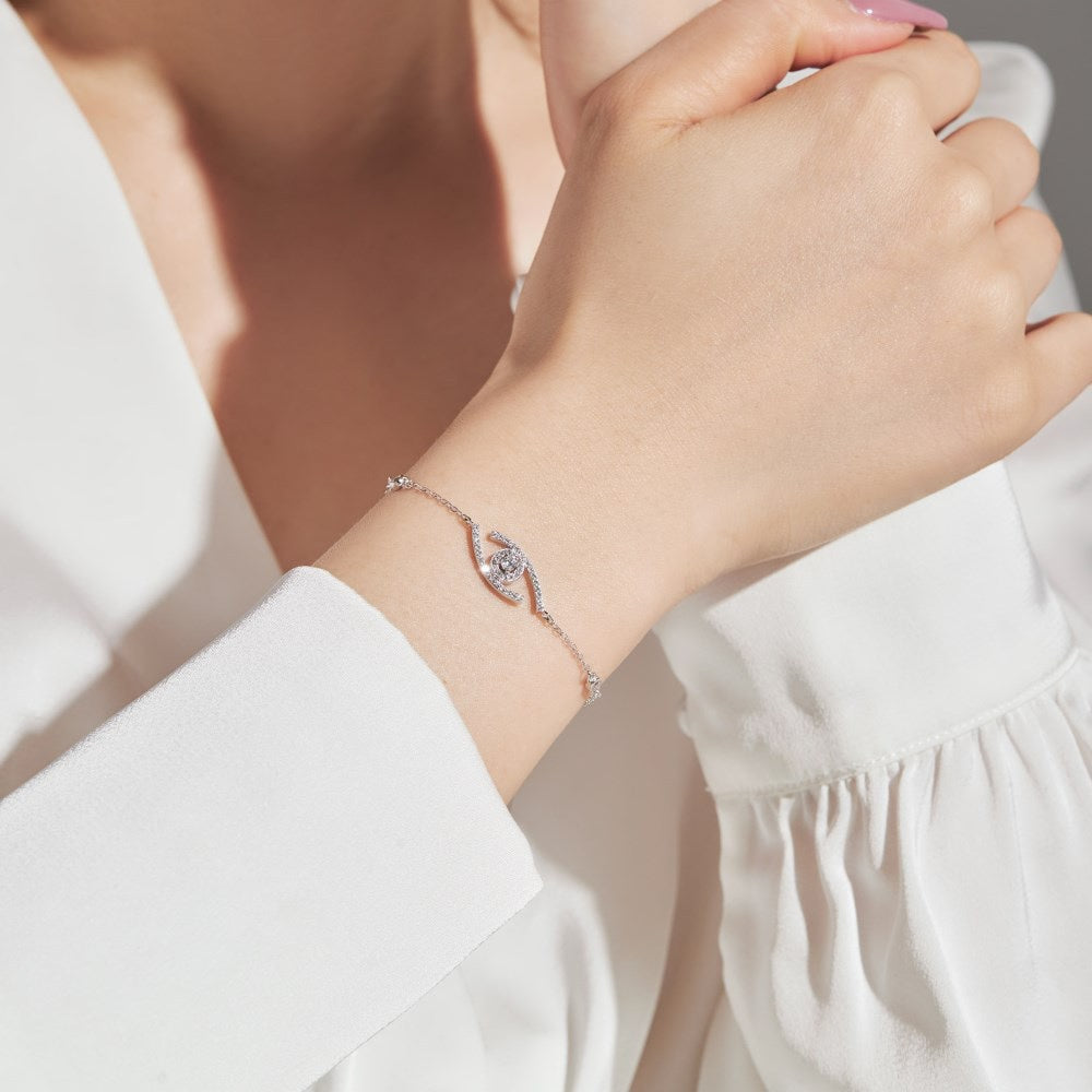 [Stars Jewelry]Lucky Eye Pave-Set Diamond Bracelet