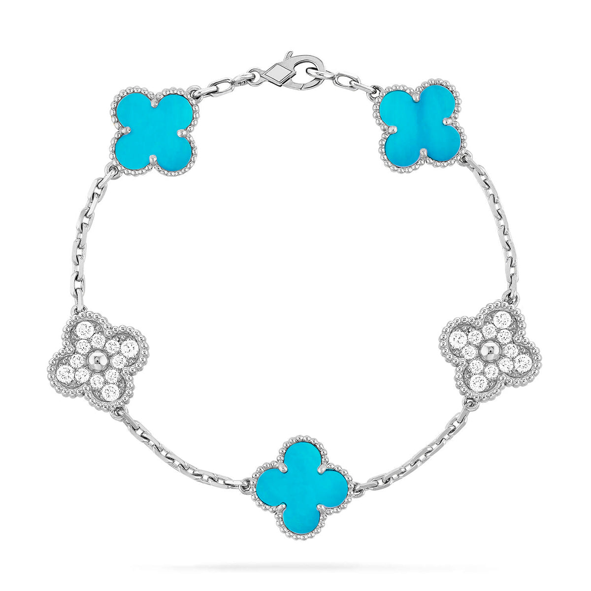 [Stars Jewelry] CLOVER 5 MOTIF TURQUOISE BRACELET COLLECTION