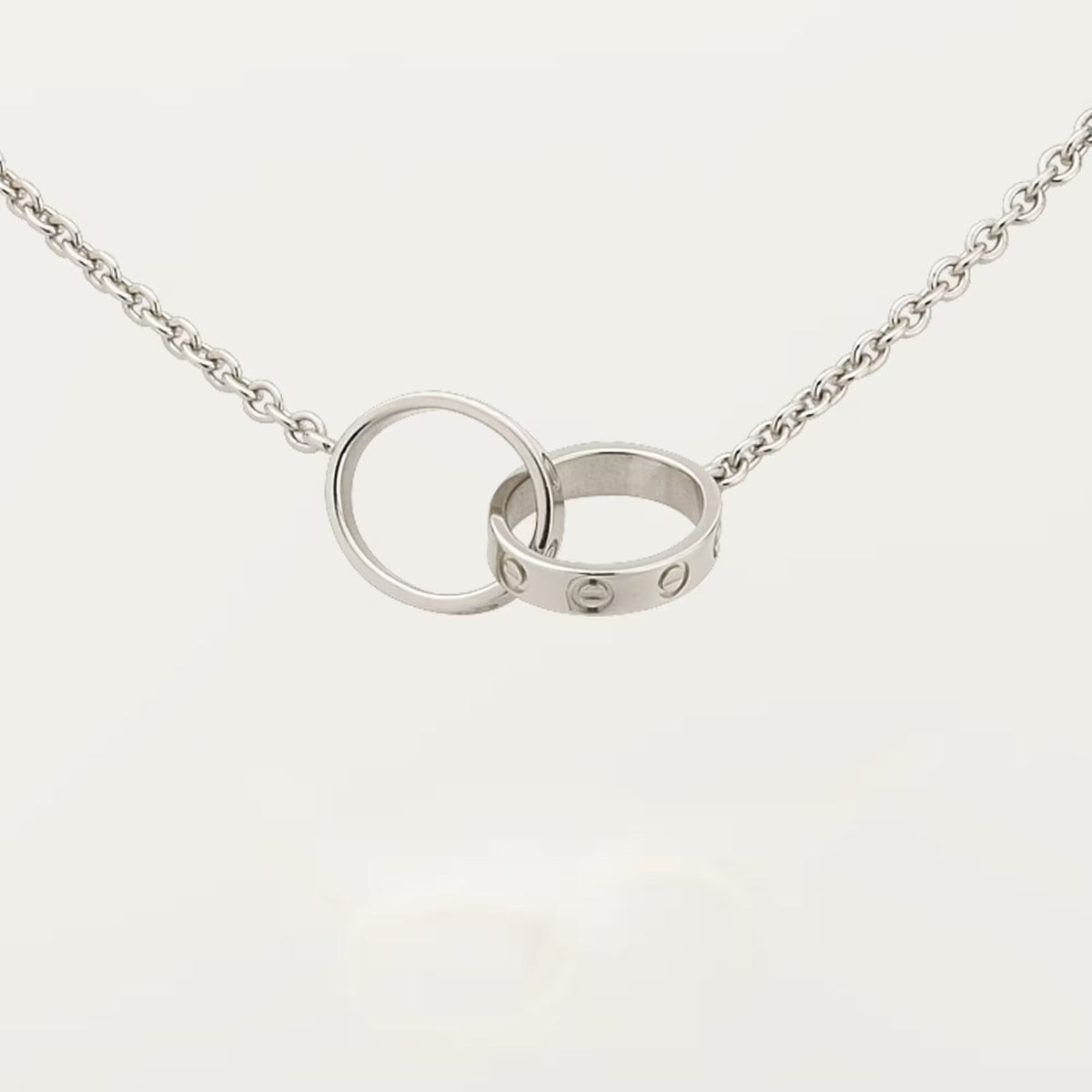 [Stars Jewelry]LOVE DOUBLE RING NECKLACE