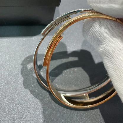 [Stars Jewelry]Move Noa Rose Gold Pavé Diamond Bangle Bracelet