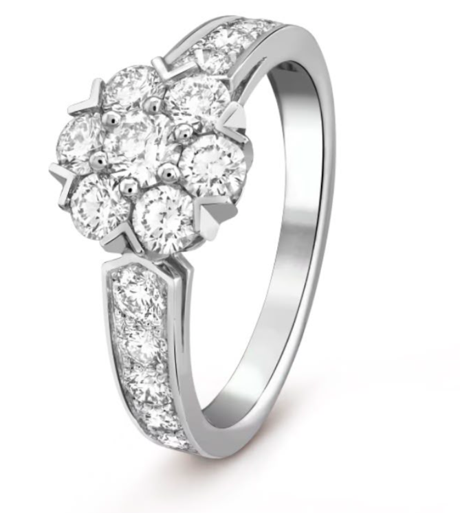 [Stars Jewelry]Fleurette Diamond Cluster Ring