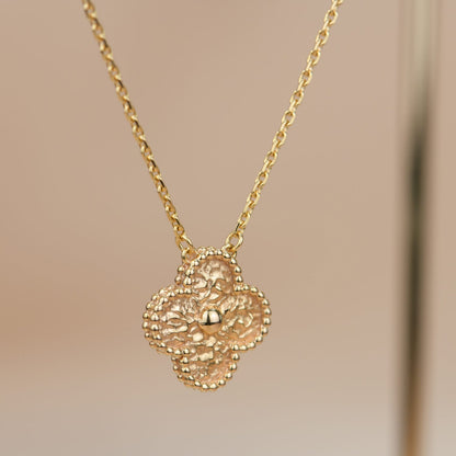 [Stars Jewelry]CLOVER 15MM  BRONZING NECKLACE