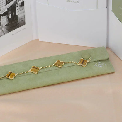 [Stars Jewelry] CLOVER 5 MOTIFS TIGER EYE BRACELET COLLECTION