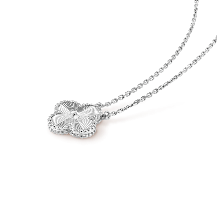 [Stars Jewelry]CLOVER 15MM LASER NECKLACE SILVER
