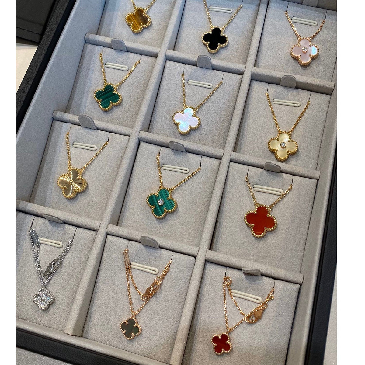 [Stars Jewelry]CLOVER 15MM LASER NECKLACE SILVER