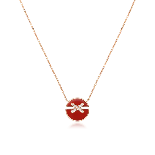 [Stars Jewelry]JEUX DE ROSE GOLD DIAMOND NECKLACE