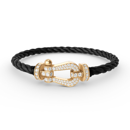 [Stars Jewelry]FORCE LARGE HORSESHOE FULL DIAMOND BRACELET GOLD
