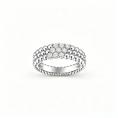 [Stars Jewelry] THREE-ROW DIAMOND RING
