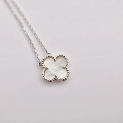 [Stars Jewelry]CLOVER  15MM WHITE MOTHER-OF-PEARL SILVER