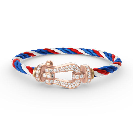 [Stars Jewelry]FORCE LARGE HORSESHOE FULL DIAMOND BRACELET ROSE GOLD