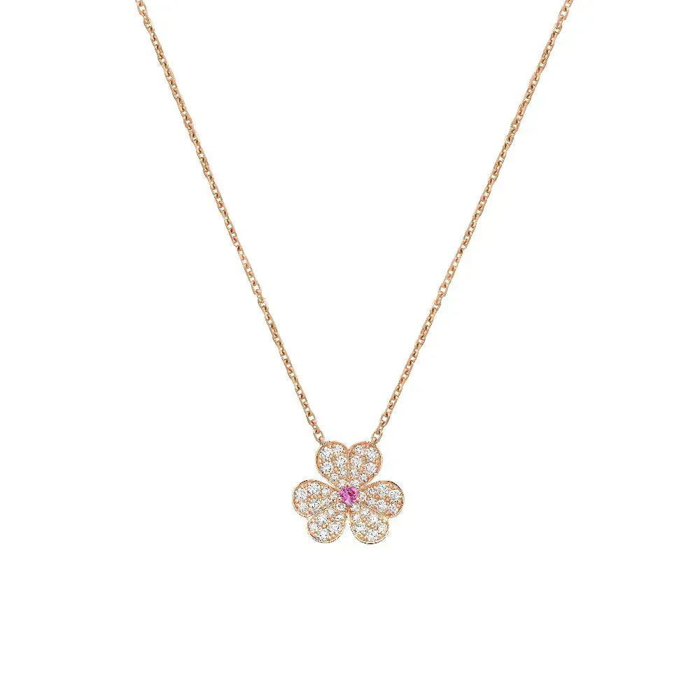 [Stars Jewelry]FRIVOLE ROSE GOLD FLOWER DIAMOND NECKLACE