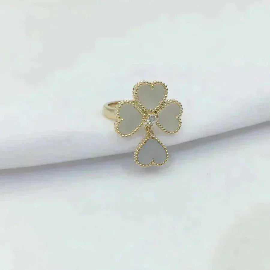[Stars Jewelry]SWEET CLOVER WHITE MOP RING