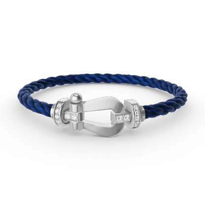 [Stars Jewelry]FORCE LARGE HORSESHOE HALF DIAMOND BRACELET SILVER