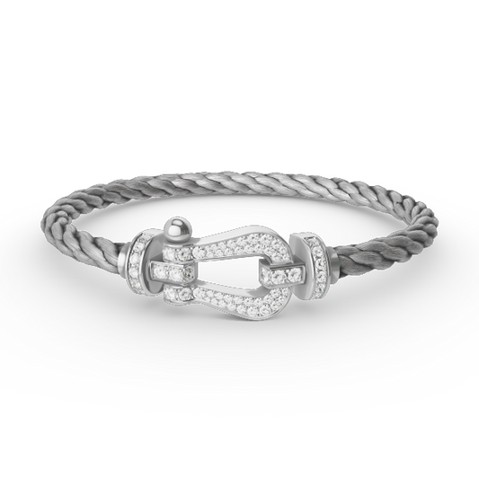 [Stars Jewelry]FORCE LARGE HORSESHOE FULL DIAMOND BRACELET SILVER